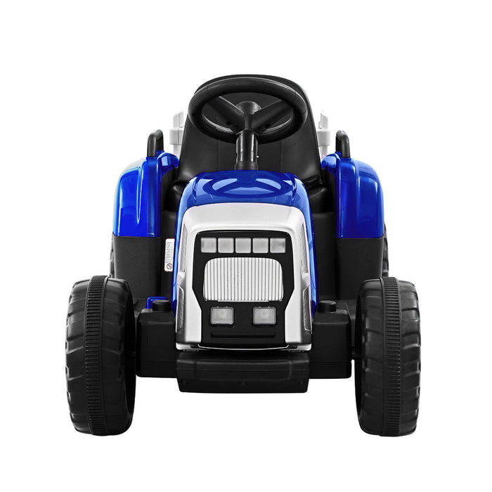 Rigo Kids Tractor Trailer Electric Ride On Car - Blue - Kids Ride on Car