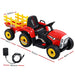 Rigo Kids Tractor Trailer Electric Ride On Car Red trailer