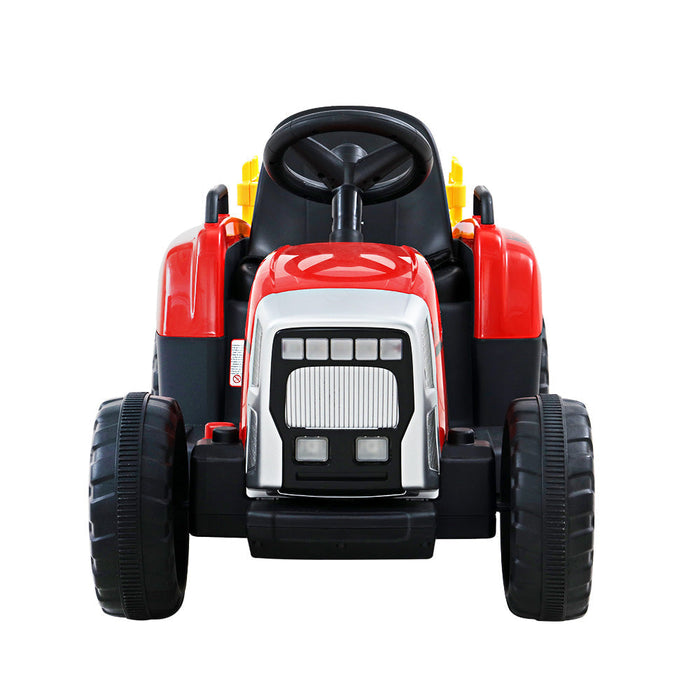 Rigo Kids Tractor Trailer Electric Ride On Car Red LED headlights
