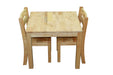 Standard Rubberwood Kids Table with 2 Stacking Chairs - Baby & Kids > Kid’s Furniture