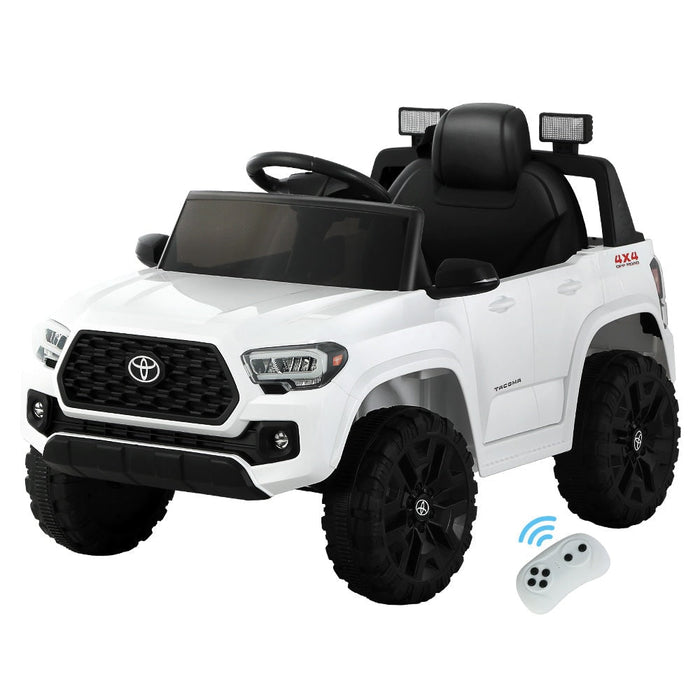 Toyota Tacoma Car Kids Ride On White