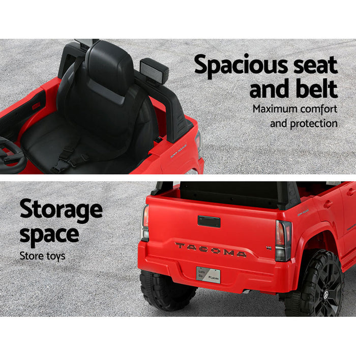 Toyota Tacoma Car Kids Ride On Red side view