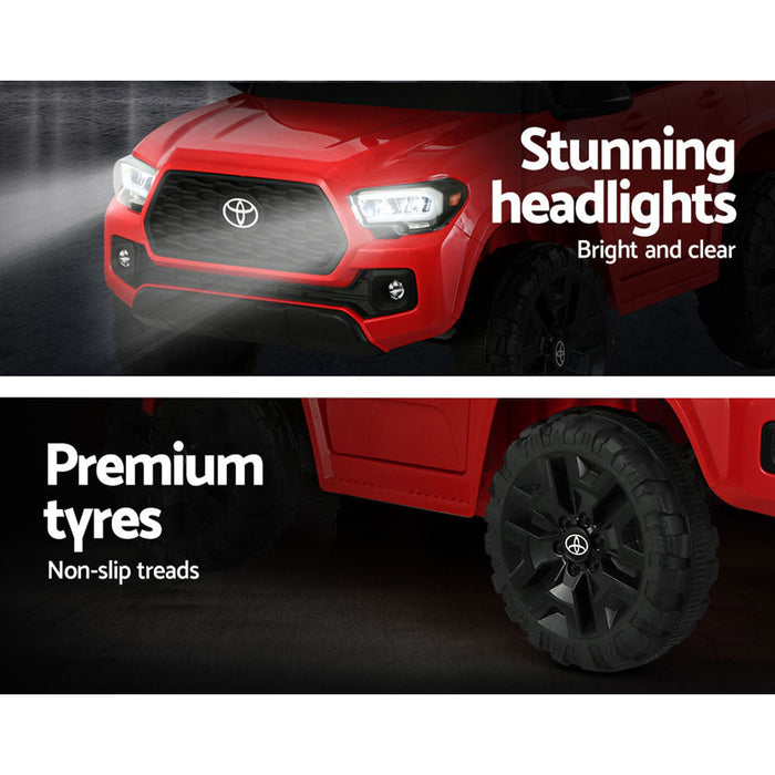 Toyota Tacoma Car Kids Ride On Red rear view