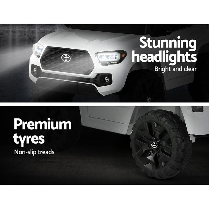 Toyota Tacoma Car Kids Ride On in White