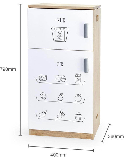 Viga Modern White Kids Kitchen Fridge