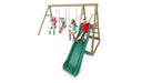 Winston 4-Station Timber Swing Set with Slide - Mid Swing Sets