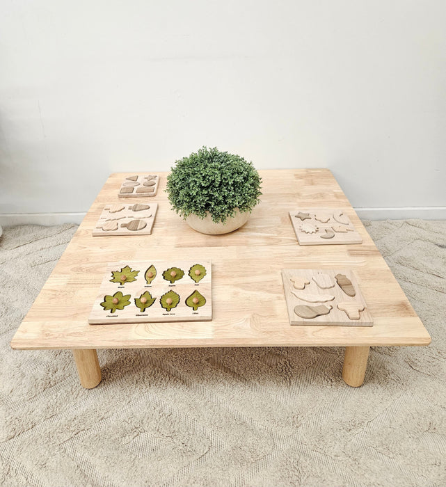 Wooden Square Kids Low Table - Square Low Table