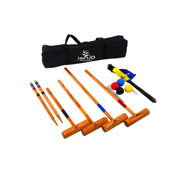 Wooden Croquet Game Set with Carry Bag