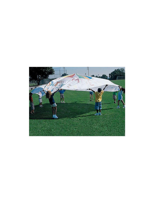 1.8m White Kids Play Parachute with 6 Handles