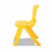 Full image (side view) of 4 Kids Plastic Chairs - yellow chair with white background