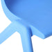 Close up image of the connection of the seat and legs of 4 Kids Plastic Chairs showing Quality HDPE plastic made with white background