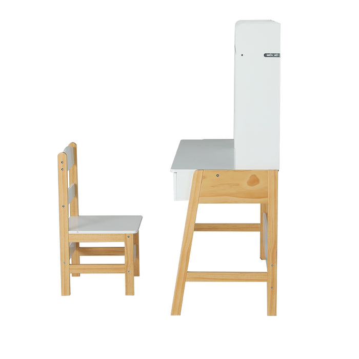 Keezi Kids White Storage Desk and Chair Set
