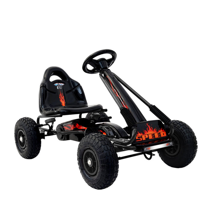 Rigo Kids Racing Pedal Go Kart in Black