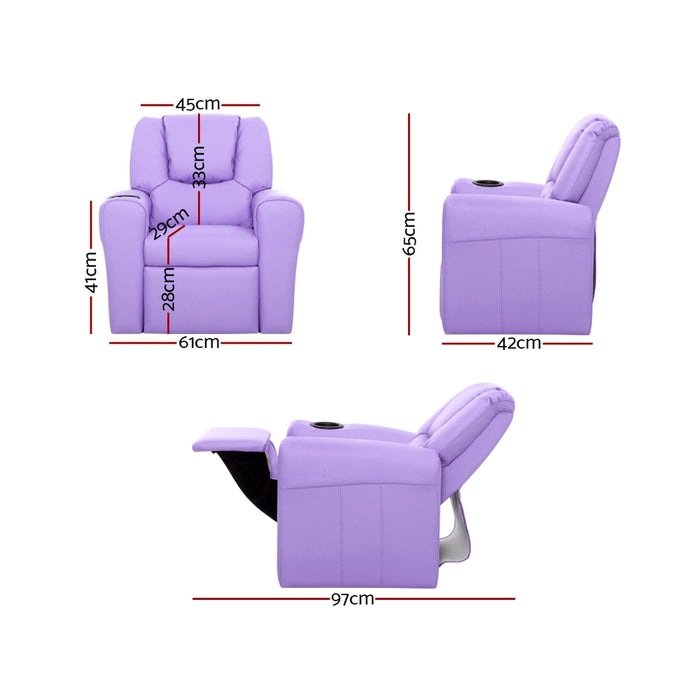 Kids Recliner Chair in Purple