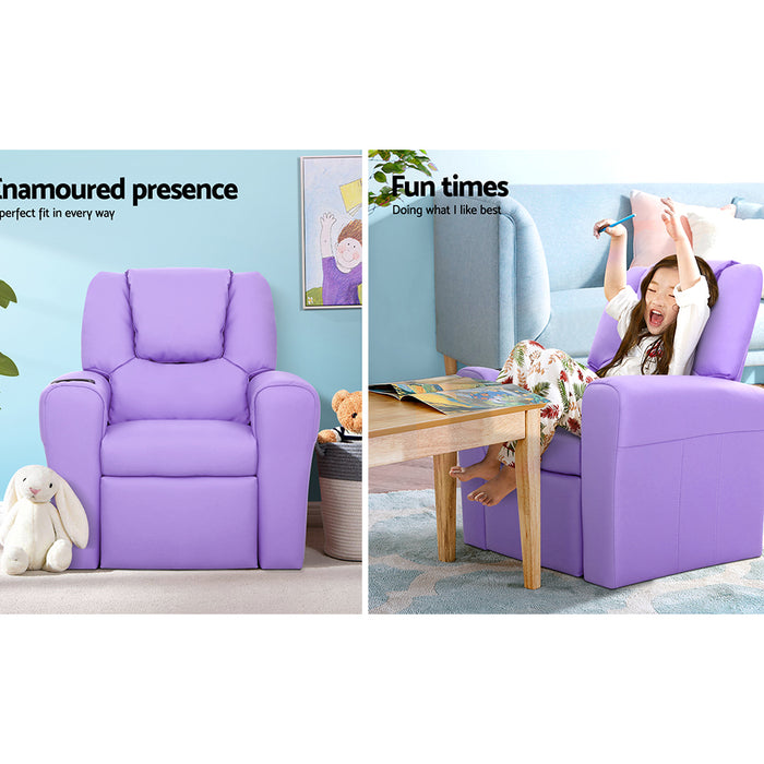 Kids Recliner Chair in Purple