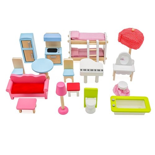 Alana Wooden Dolls House - accessories included