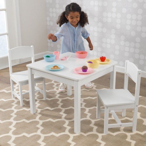 Aspen Kids Table and 2 Chair Set - little girl playing