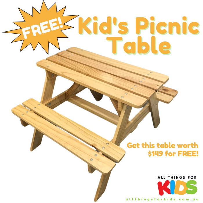 Image of the free kids picnic table