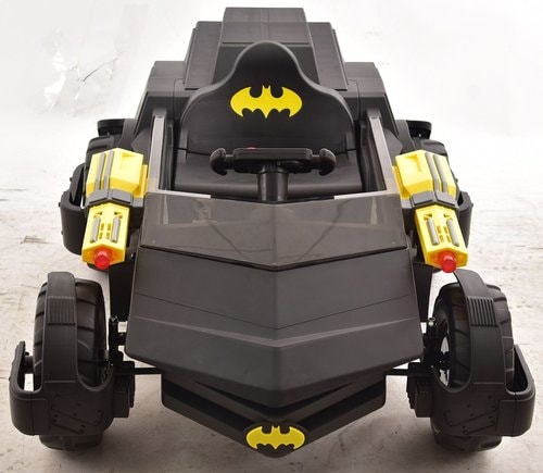 Full front image of Batmobile Ride On Car in white background