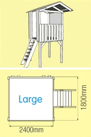 Large Fort Cubby House - dimensions