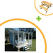 white background with the Classic Kids Cubby House with free picnic table