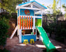 Medium Fort Cubby House - cute and creative design; fully furnished with green slide