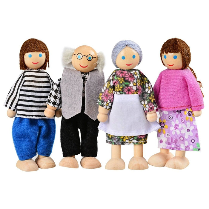 FREE Family of 7 Dolls for Dolls House - father; grandfather; grandmother; mother