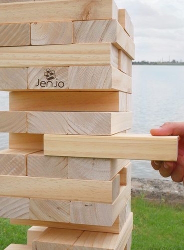 Giant Jenga Wooden Block Game - focus image