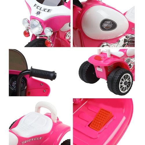 Harley Ride On Motorbike Pink or Black - features