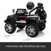 Kids Jeep Off-Road Electric Car - black; forward and reverse motion