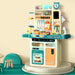Keezi Kids Kitchen Playset Pretend Play Food Sink Cooking Utensils 73pcs - Baby & Kids > Toys