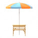 Keezi Kids Outdoor Table and Chairs Picnic Bench Set Umbrella Water Sand Pit Box - Baby & Kids > Kid’s Furniture