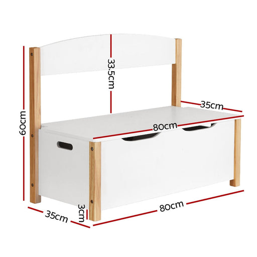 Keezi Kids Toy Box Chest Storage Blanket Children Room Organiser Seating Bench - Baby & Kids > Kid’s Furniture