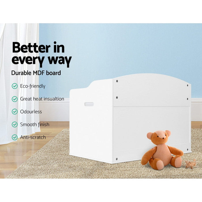 Keezi Kids Toy Chest Storage Bench Cabinet Organiser Blanket Children Clothes - Baby & Kids > Kid’s Furniture
