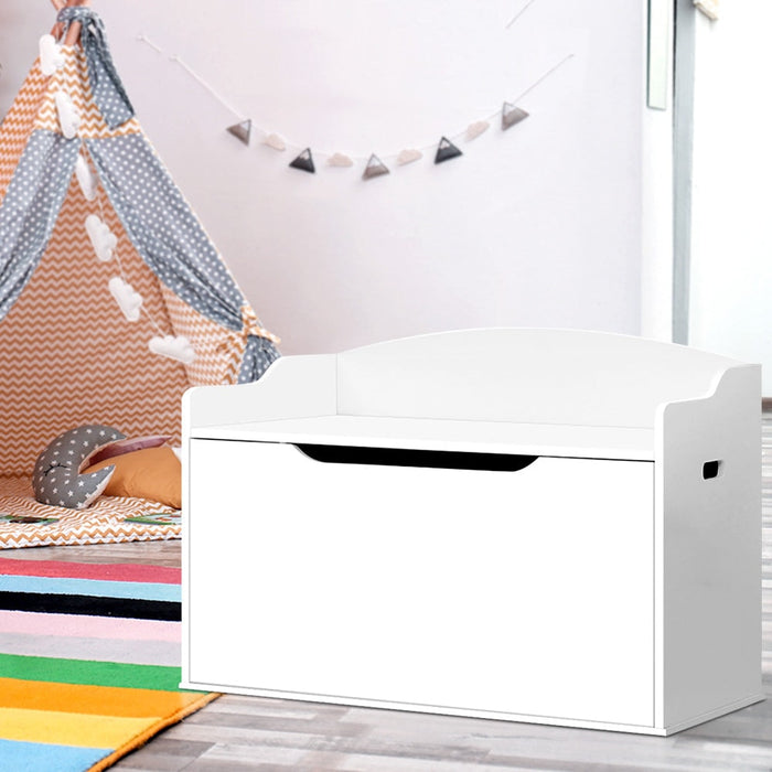 Keezi Kids Toy Chest Storage Bench Cabinet Organiser Blanket Children Clothes - Baby & Kids > Kid’s Furniture