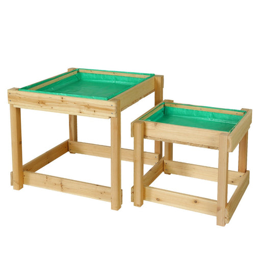 Keezi Wooden Kids Sand and Water Tables with Covers - Baby & Kids > Toys