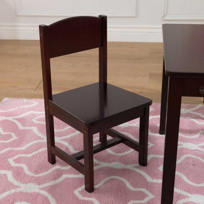 Farmhouse Table And Chair Set - black chair