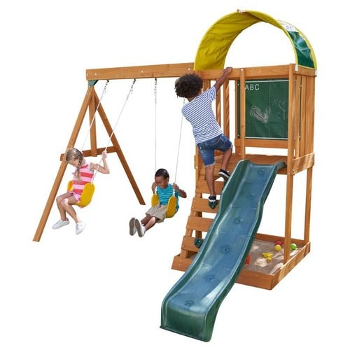 Ainsley Climbing Playground - kids swinging and climbing