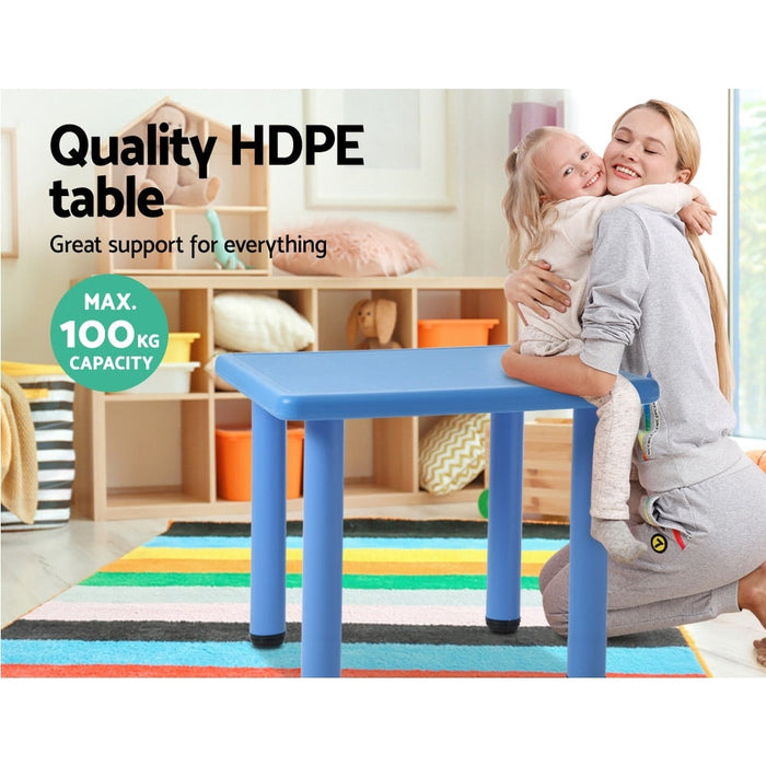 Kids Plastic Play Table in Bright Blue - Imaginary Play