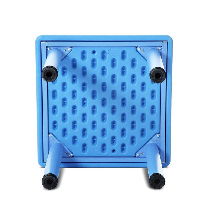 white background with the Kids Play Table - Blue