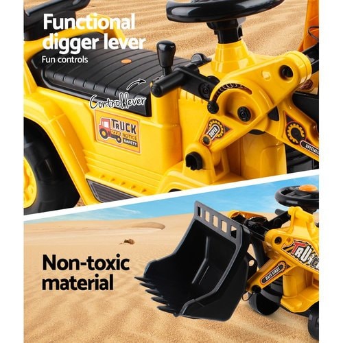 Kids Bulldozer - functional digger level and non -toxic material