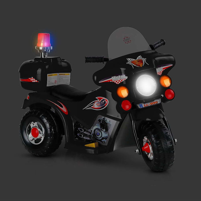 Police Motorbike with Flashing Lights