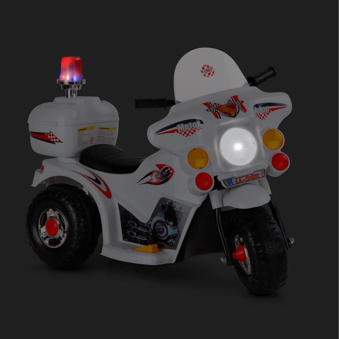 White Police Motorbike 
