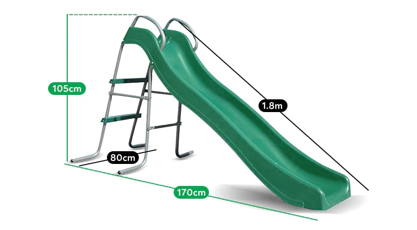 Products Slippery Green Slide 3 - dimensions