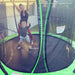 10ft HyperJump3 Kids Springless Trampoline with an adult and a child jumping outside