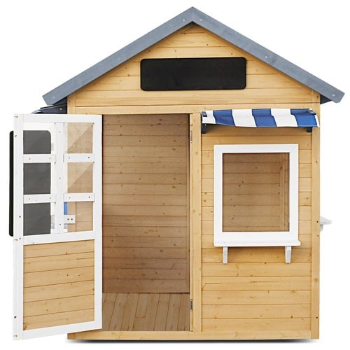 Front view image of Aberdeen Kids Cubby House  with door open and white background