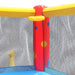 Close up image of basketball ring in AirZone 6 Jumping Bouncer inflatable trampoline with white background