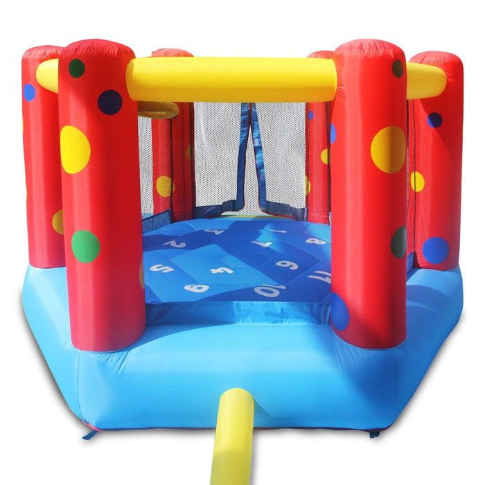 Full back view image of AirZone 6 Jumping Bouncer inflatable trampoline with white background