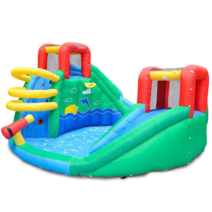 Full view image of Atlantis Inflatable Pool Water Slide in white background
