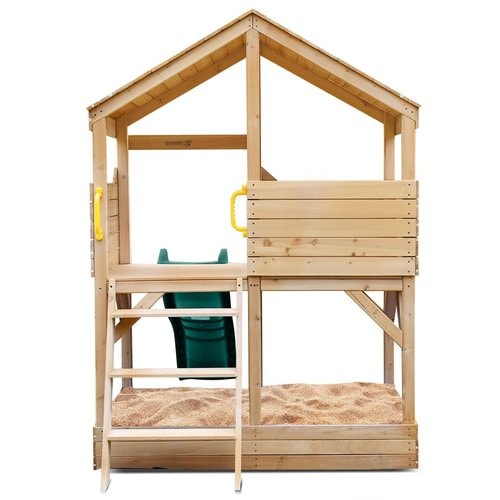 Full image of Bentley Play Cubby House showing the ladder side in white background